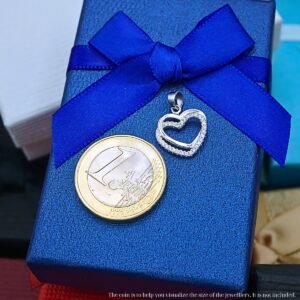 Alternative view of Silver Double Heart Pendant "Evelyn" made of Silver 925