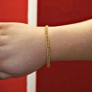 Alternative view of Gold Plated Chain Bracelet “Taylor”, made of Sterling Silver 925