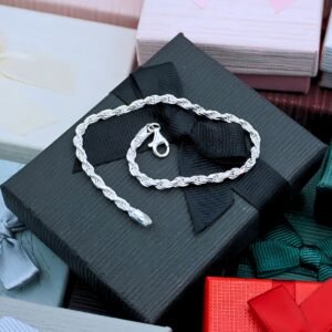 Silver Rope Chain Bracelet “Aspen”, made of Sterling Silver 925