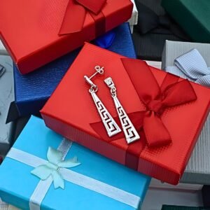 Meandros Dangle Earrings "Danai", made of Silver 925