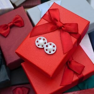 Pearl Stud Earrings "Aronia", made of 925 Silver