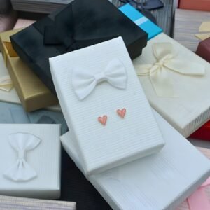 Pink Heart Stud Earrings "Mia", made of 925 Sterling Silver