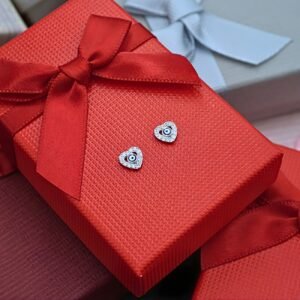 Evil Eye Heart Earrings "Myrto", made of 925 Silver