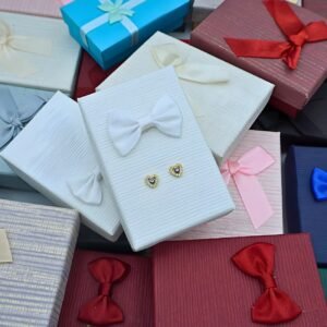 Evil Eye Gold Heart Earrings "Myrto", made of 925 Silver