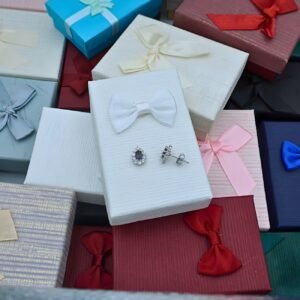 Purple Teardrop Stud Earrings "Seraphina", made of 925 Sterling Silver