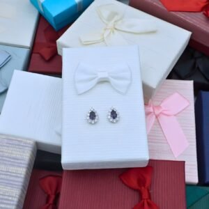 Purple Teardrop Stud Earrings "Seraphina", made of 925 Sterling Silver