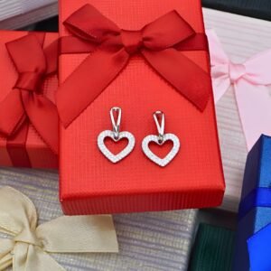 Heart Dangle Earrings "Adelaidas Hearts", made of Silver 925