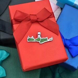 Green Crete Pendant “Spili” made of Silver 925