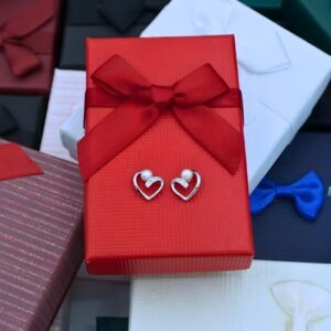 Pearl Heart Earrings "Thetida", made of Silver 925